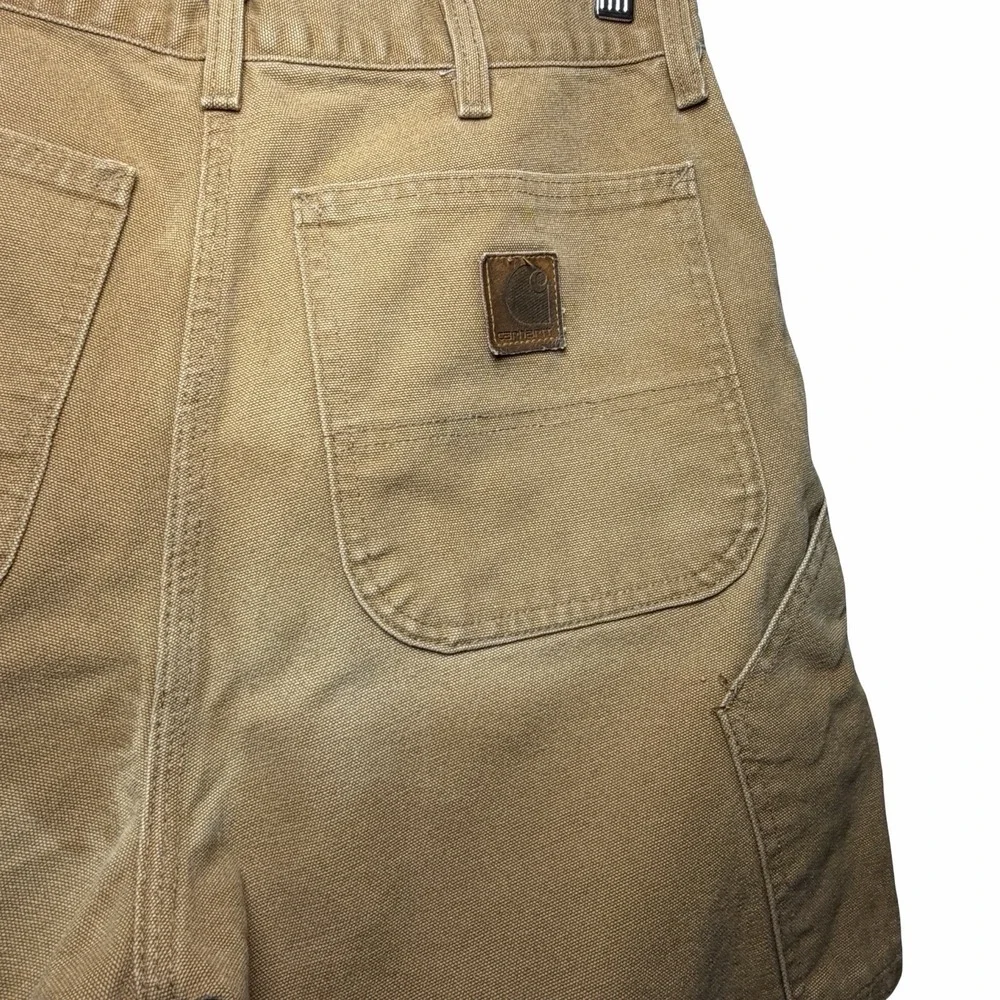 Vintage Carhartt WU1906 Duck Canvas Carpenter Work Shorts Brown Size 31 Y2K